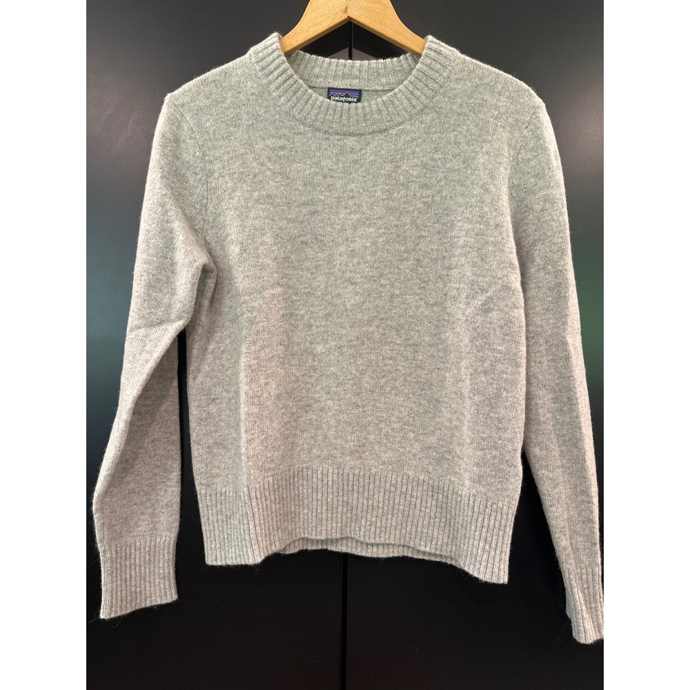 Patagonia Recycled Wool Crewneck Sweater Grey Womens Small 51025 FA22